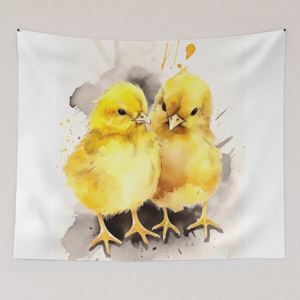 Item preview, Watercolor wash Easter chicks designed and sold by Matt's Artificial Nature.