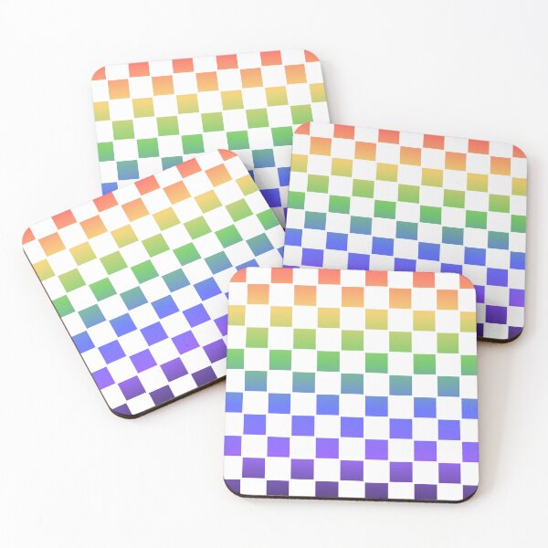 Item preview, Colourful Checkered Grid Pattern Rainbow designed and sold by superbling.