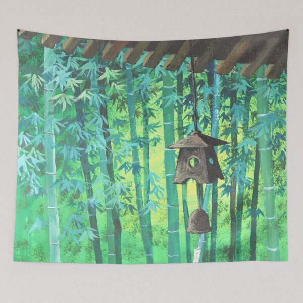 Item preview, Summer Meditation Zen Japanese Garden Wind Chimes Bamboo  designed and sold by LEILA ART SPACE.