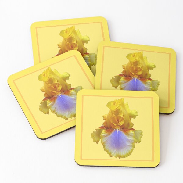 Item preview, YELLOW-BLUE  GARDEN IRIS YELLOW ART designed and sold by sharlesart.