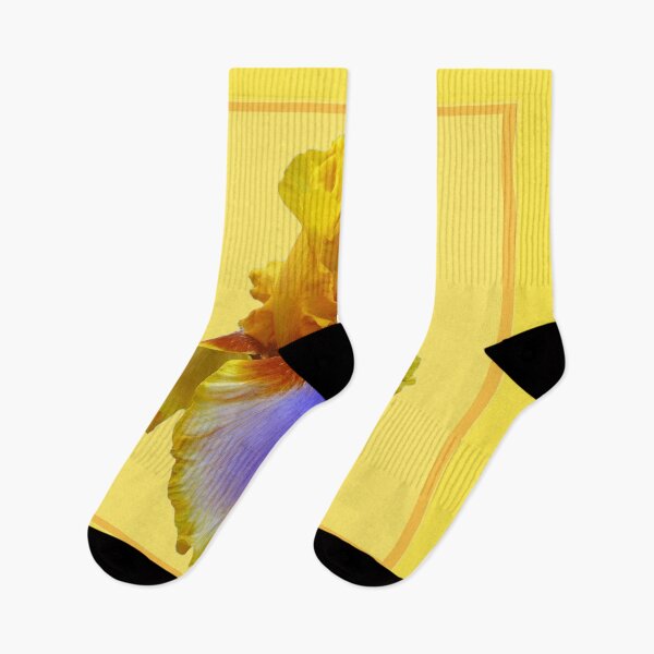 Item preview, YELLOW-BLUE  GARDEN IRIS YELLOW ART designed and sold by sharlesart.