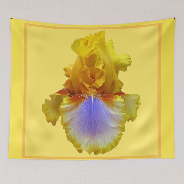 Item preview, YELLOW-BLUE  GARDEN IRIS YELLOW ART designed and sold by sharlesart.