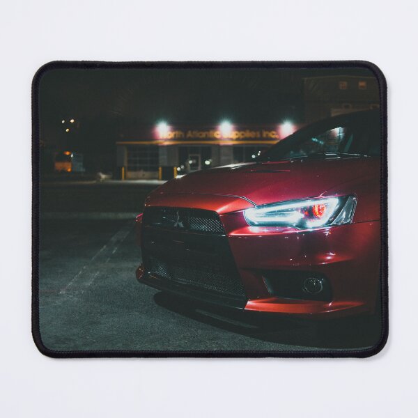 Item preview, red mitsubishi lancer eco at night designed and sold by erikallen920.