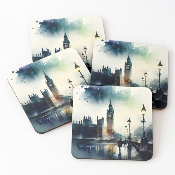 Item preview, London Scenery Big Ben Aquarell  designed and sold by PenguinRecipe.
