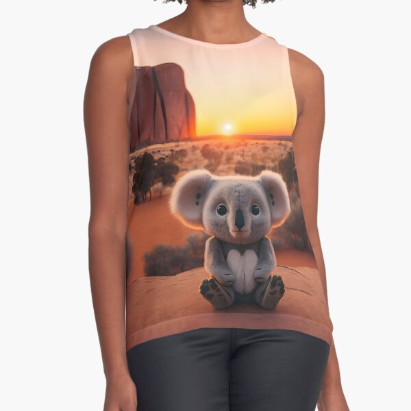 Baby koala enjoying a sunset in Australia Poster by Joshuabsb