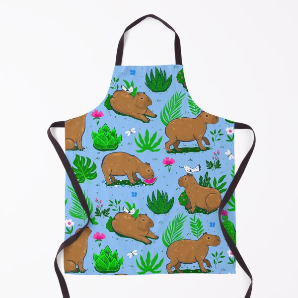 Item preview, cute capybara cactus bird blue designed and sold by Gossip Rag.