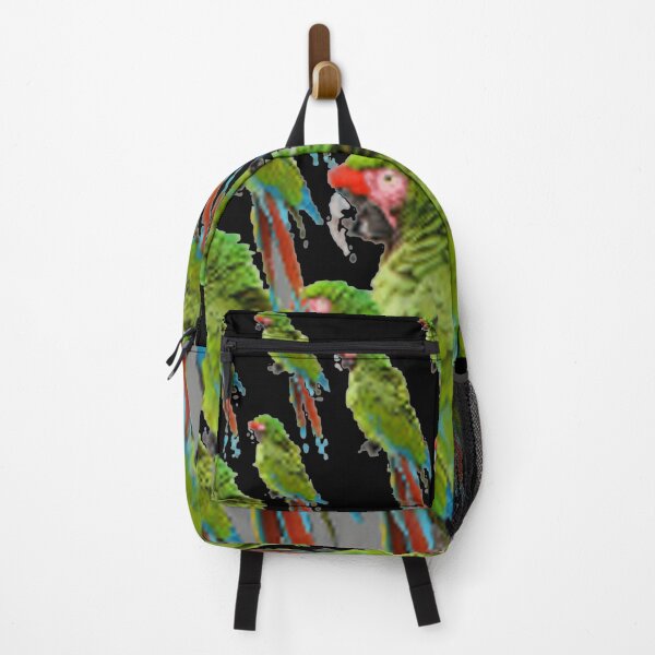 Item preview, GREEN MACAW PATTERNS ABSTRACT BLACK  ART designed and sold by sharlesart.