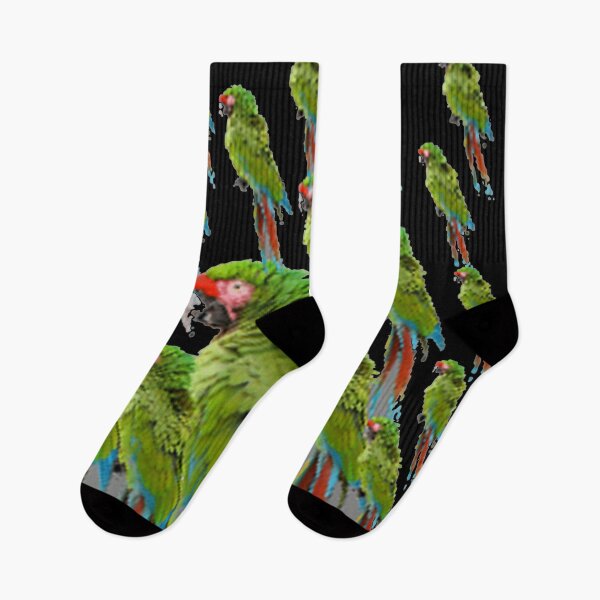 Item preview, GREEN MACAW PATTERNS ABSTRACT BLACK  ART designed and sold by sharlesart.