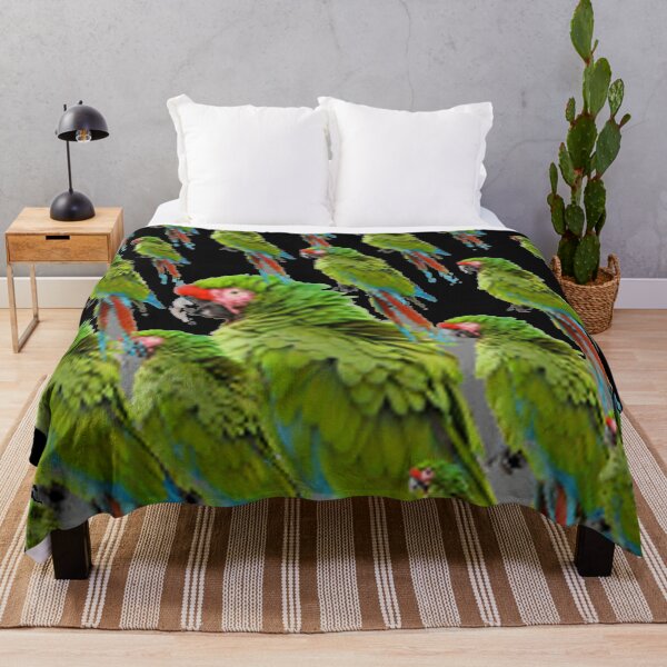 Item preview, GREEN MACAW PATTERNS ABSTRACT BLACK  ART designed and sold by sharlesart.