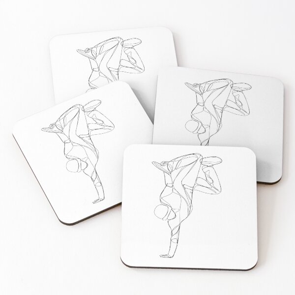 Item preview, Breakin' Style: One Line Art of a Stylish Breakdancer designed and sold by OneLinePrints.