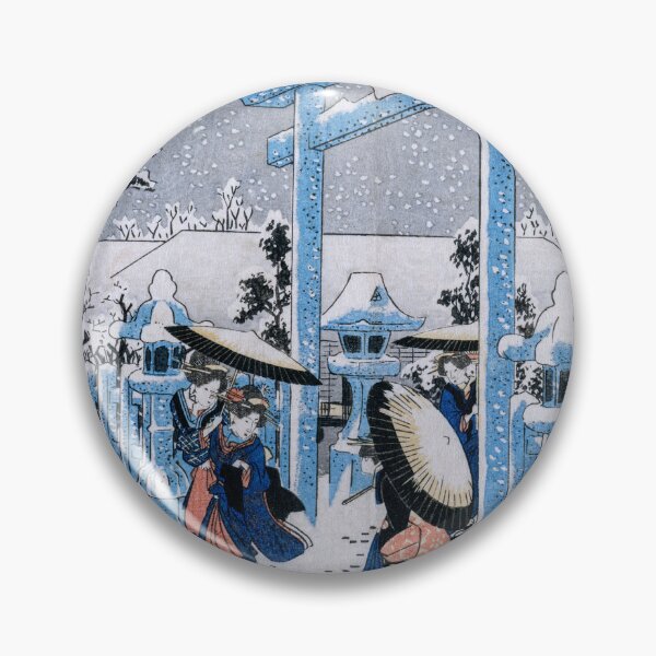 Item preview, Snow at the Gion Shrine - Utagawa Hiroshige - designed and sold by LeiWeiss.