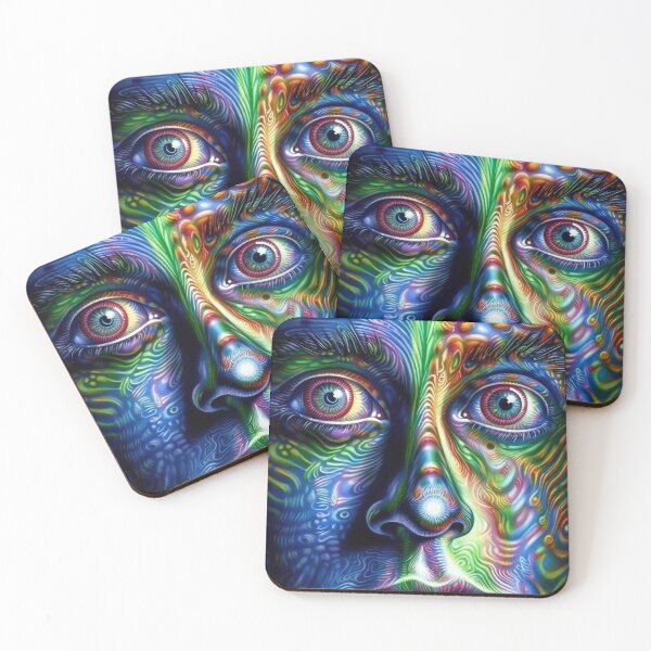 Item preview, Psychedelic DMT Face Tripping Art for Mind-Expanding Experiences designed and sold by altrmnd.