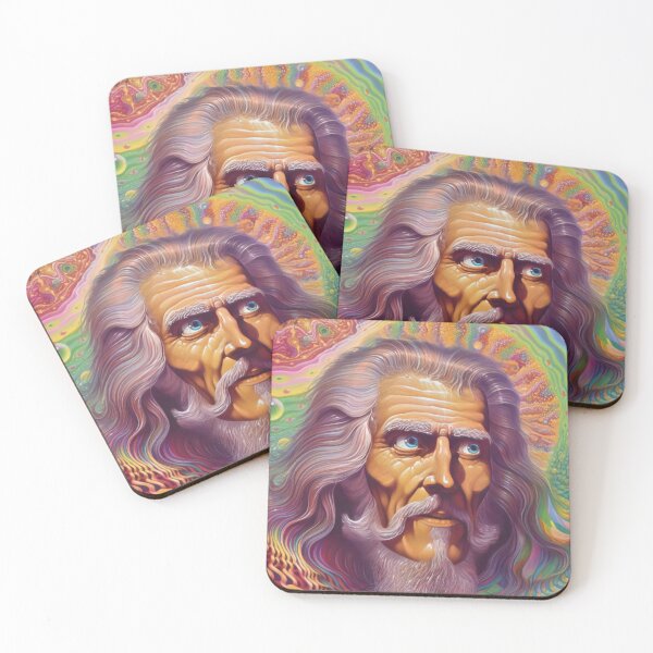 Item preview, Retro Psychedelic Wizard Merlin Painting - Vibrant Artwork for Your Space designed and sold by altrmnd.