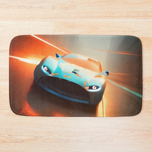 Item preview, Blue speeding racing car designed and sold by brandway.