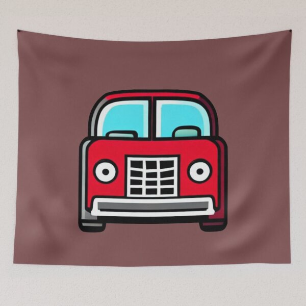 Item preview, The red car from the front designed and sold by The Iconic Minimalist.
