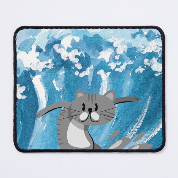 Item preview, Funny Tom Cat surfing designed and sold by Right-UR.
