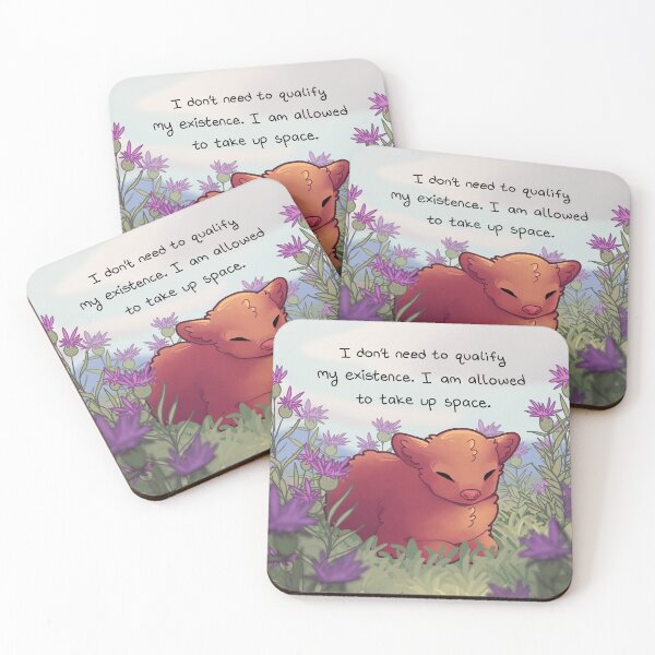 Item preview, "I Am Allowed to Take up Space" Highland Calf designed and sold by thelatestkate.
