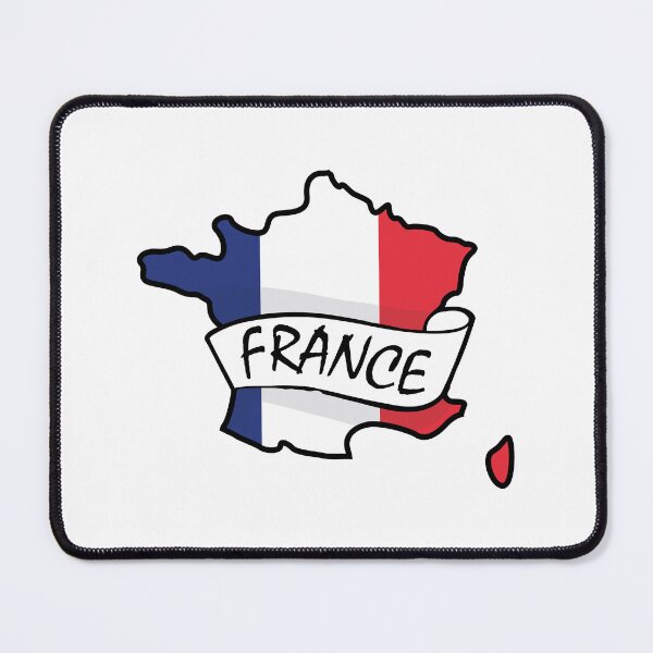 Item preview, France Map with Flag designed and sold by ninoni.