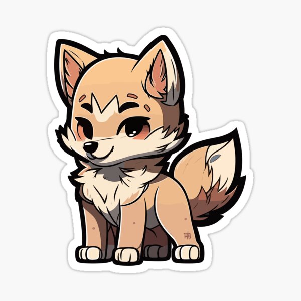 Chibi Wolf Sticker For Sale By Ou Sunshine Redbubble