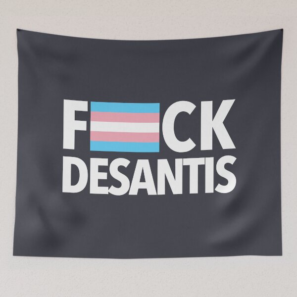 Item preview, F DeSantis - Censored with a Trans Pride Flag - CAPS 4.0 designed and sold by Thelittlelord.