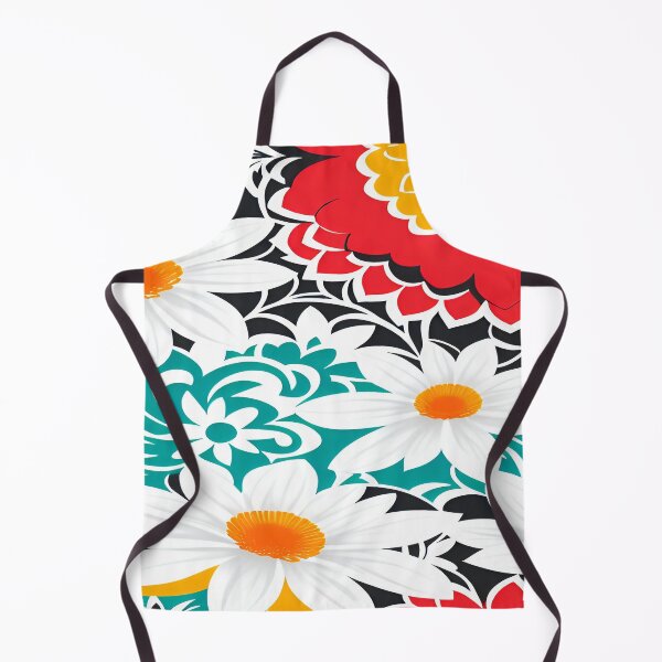 Item preview, Festive Colors of Bright Orange and Yellow Flowers with Mint Green and Black Background designed and sold by deniselynnimage.
