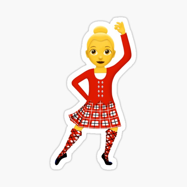 Item preview, Highland dancer emoji (red) designed and sold by ainseebean.