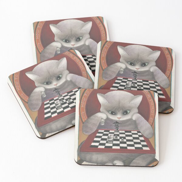 Artikelvorschau, Katze spielt Schach entworfen und verkauft von gatteria.