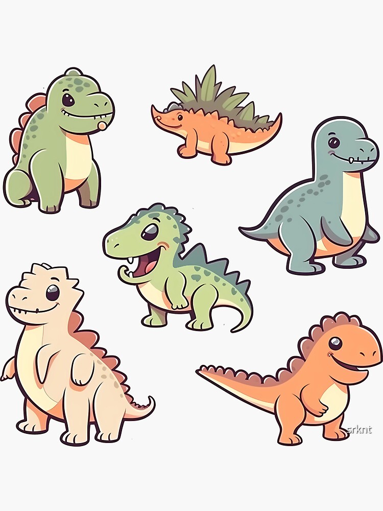 DINOSAURS STICKER SET.