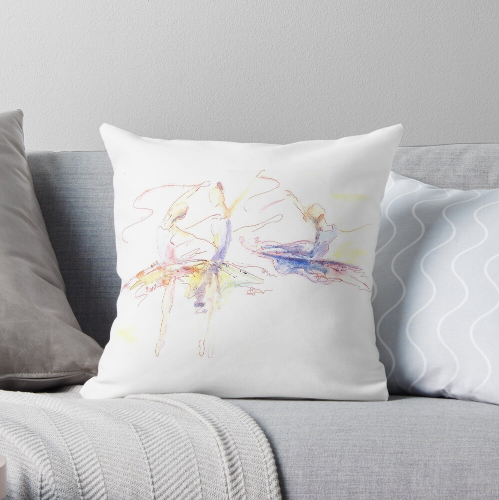 Ballerinas Throw Pillow