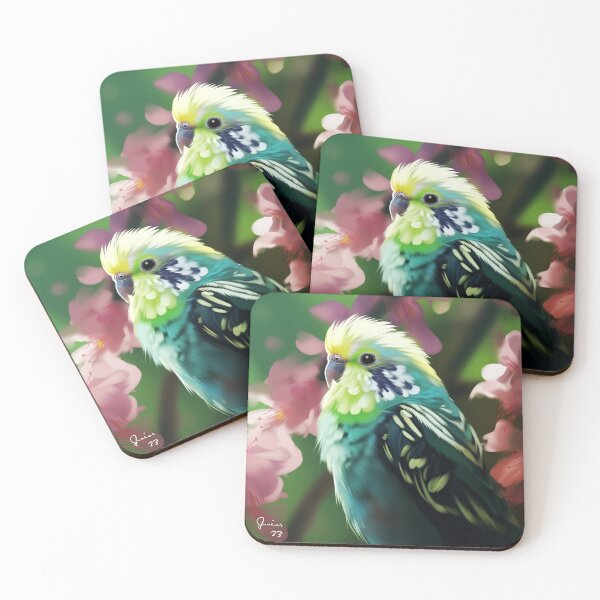 Item preview, Baby Budgie Portraiture designed and sold by Junior's Digital Designs.