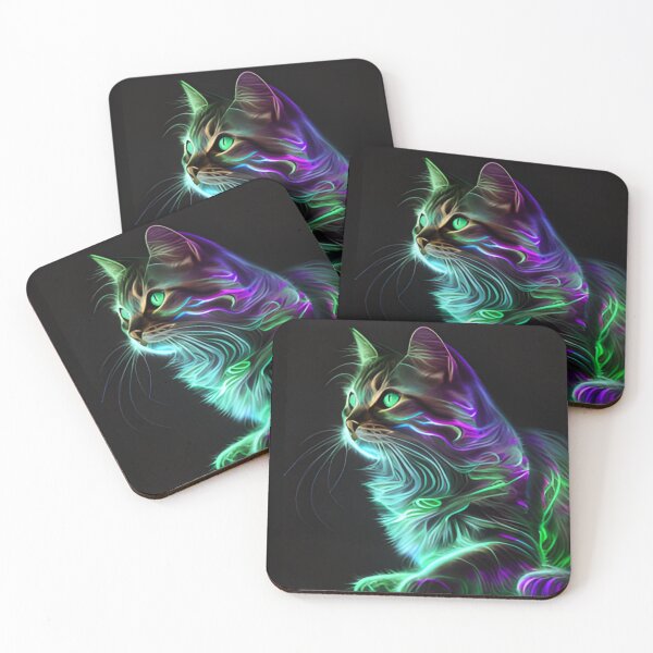 Item preview, Neon cat designed and sold by Alifoxs.