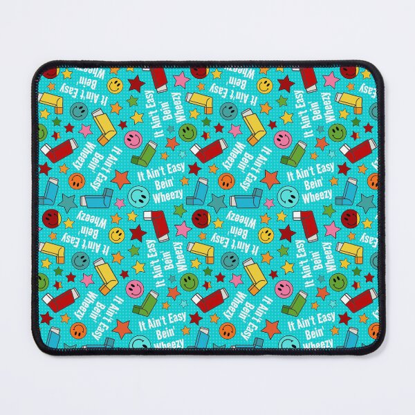 Item preview, It Ain't Easy Bein' Wheezy Colorful Asthma Inhalers designed and sold by KrisInStitches.