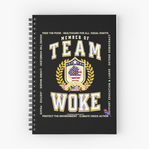 Aperçu de l'œuvre PMD00685 Le design amusant de l'équipe Woke de Progressive Movement Designs montre que vous êtes éveillé et que vous soutenez les objectifs politiques progressistes des démocrates progressistes, des indépendants et des partisans de Bernie Sanders créée et vendue par ProgressiveLeft.