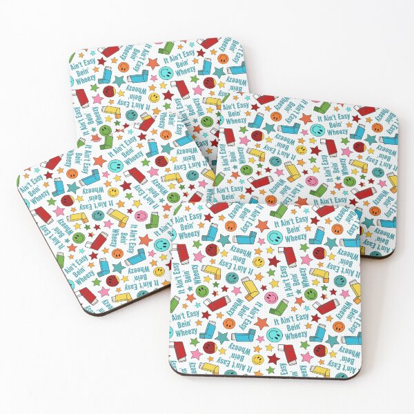 Item preview, It Ain't Easy Bein' Wheezy Colorful Asthma Inhalers designed and sold by KrisInStitches.