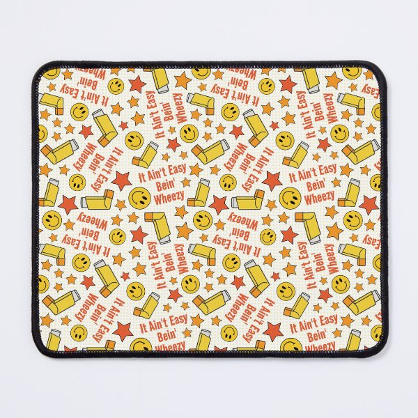 Item preview, It Ain't Easy Bein' Wheezy Asthma Inhalers in Yellow and Orange designed and sold by KrisInStitches.