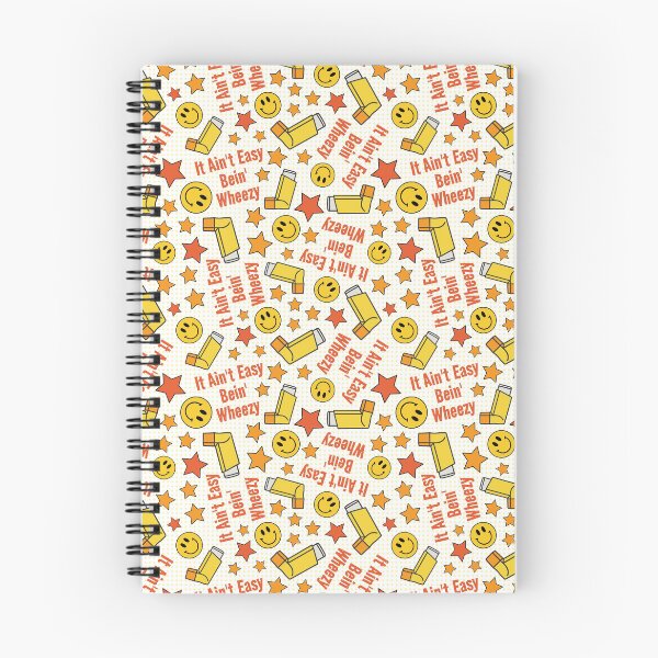 Item preview, It Ain't Easy Bein' Wheezy Asthma Inhalers in Yellow and Orange designed and sold by KrisInStitches.