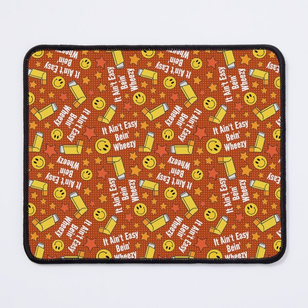 Item preview, It Ain't Easy Bein' Wheezy Asthma Inhalers in Yellow and Orange designed and sold by KrisInStitches.