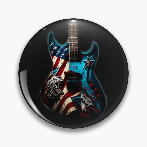 Item preview, American electric guitar illustration designed and sold by Nickyvb.