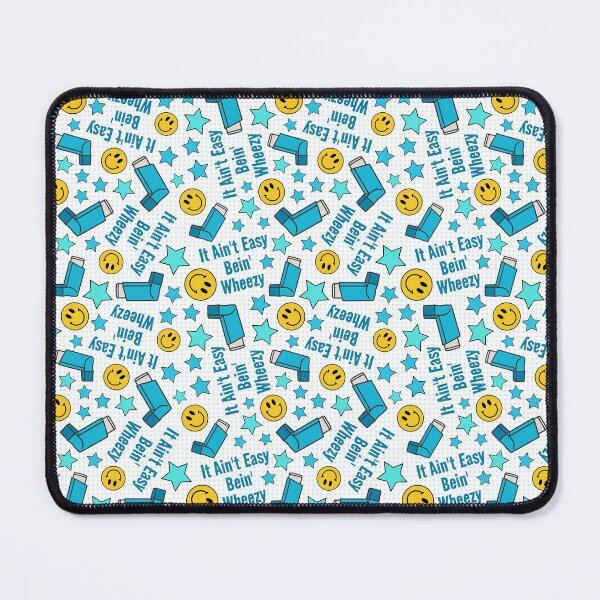 Item preview,  It Ain't Easy Bein' Wheezy Asthma Inhalers in Blue and Aqua designed and sold by KrisInStitches.