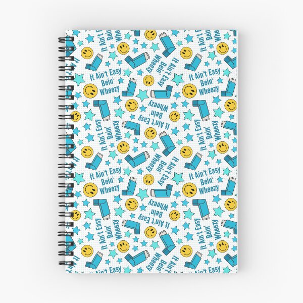 Item preview,  It Ain't Easy Bein' Wheezy Asthma Inhalers in Blue and Aqua designed and sold by KrisInStitches.