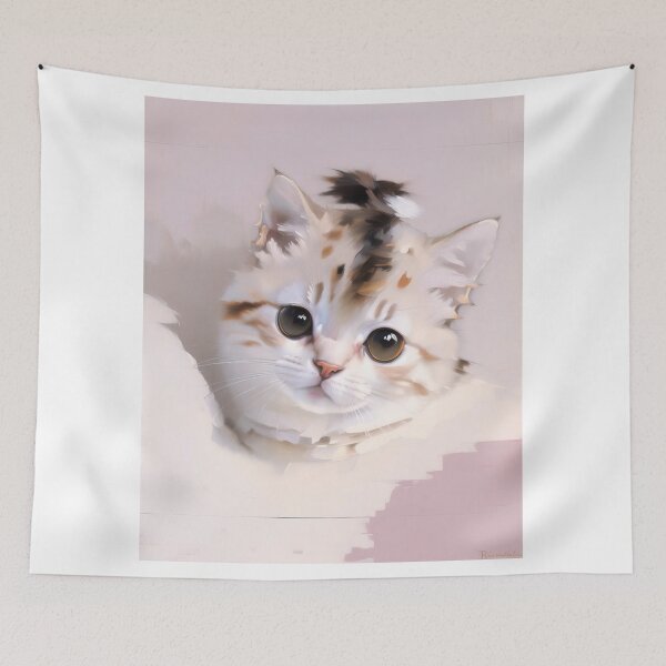 Item preview, Feline Dreamer: A imaginative kitty oil painting designed and sold by KH-GardenEden.