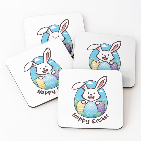 Item preview, Easter Bunny with Easter eggs (on light colors) designed and sold by messy-nessie.