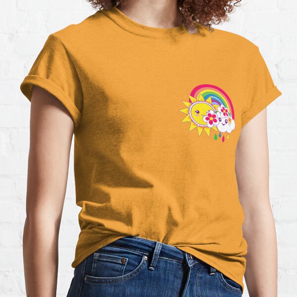 Happy Kawaii Sun and Cloud: A Colorful and Whimsical Design Classic T-Shirt