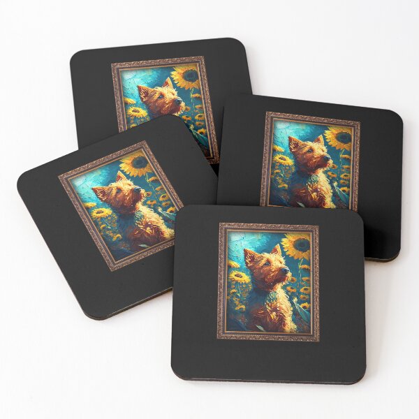 Item preview, Irish Terrier Sunflower Painting Adorable Dog designed and sold by rafaeltto.