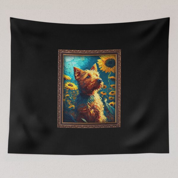 Item preview, Irish Terrier Sunflower Painting Adorable Dog designed and sold by rafaeltto.