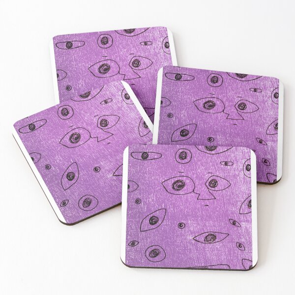 Item preview, Purple Eyes Woodcut Print designed and sold by Rorb.