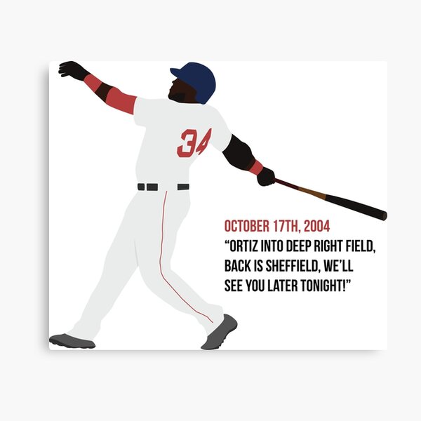 David Ortiz Big Papi Boston Red Sox Print- Minimalist Baseball Art  Illustration