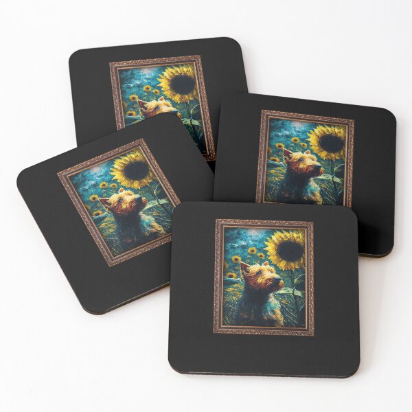 Item preview, Irish Terrier Sunflower Painting Adorable Dog designed and sold by rafaeltto.