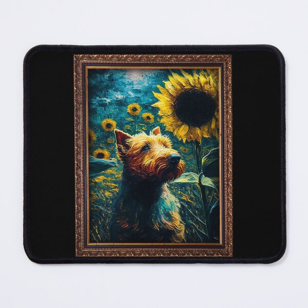 Item preview, Irish Terrier Sunflower Painting Adorable Dog designed and sold by rafaeltto.