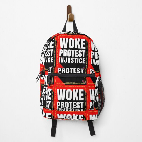 Item preview, PMD00687 Progressive Movement Designs Woke Protest Injustice shows you are woke and support progressive policy goals for progressive Democrats Independents and Bernie Sanders supporters designed and sold by ProgressiveLeft.